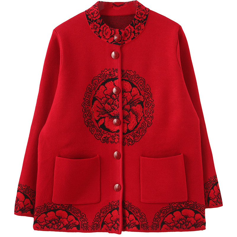 本命年生日祝寿喜庆礼服毛衣唐装