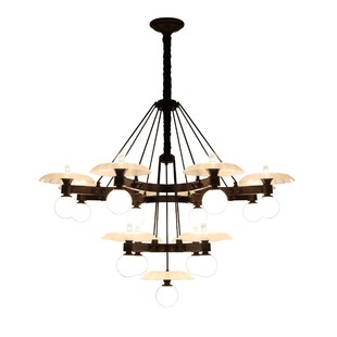 全铜轻奢复式楼挑空吊灯北欧风简约网红玻璃组合楼中楼梯阳光房灯