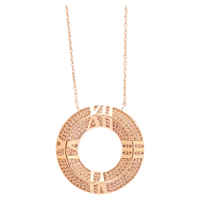 大光环圆饼满天星项链