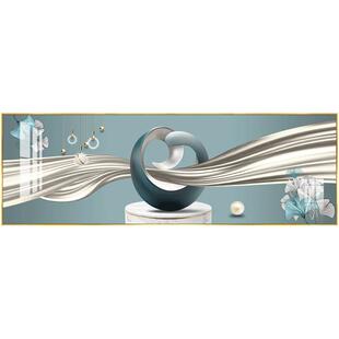 轻奢现代主卧室背景墙装饰画新款床头挂画高级感抽象壁画锦绣前程