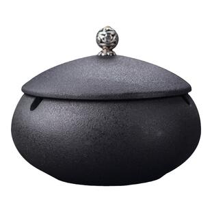 陶瓷烟灰缸送男友家用客厅轻奢烟缸高级感防飞灰办公室灰缸商用小