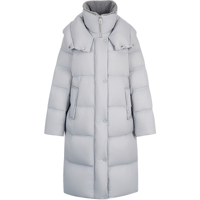 衣香丽影90白鹅绒服中长款2025冬装新款高充绒量立领厚羽绒服外套