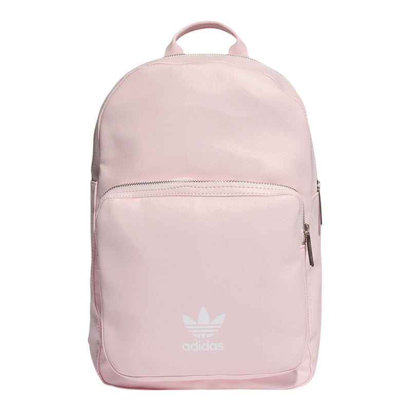Adidas/阿迪达斯正品双肩皮面背包浅粉色休闲运动粉色书包DU6809