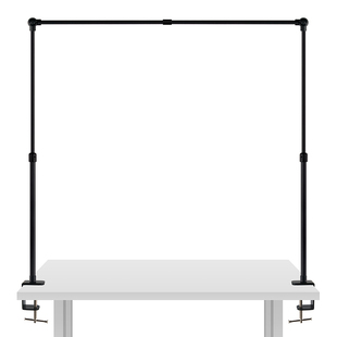 摆摊支架挂广告布展示架子夜市横幅招牌杆子夹桌面伸缩地摊灯固定