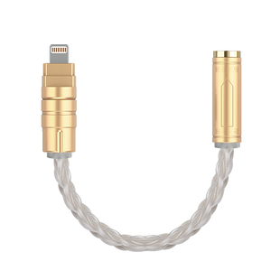 适用苹果lightning口转3.5mm耳机转接头线 iphone手机7/8/12/13/14转耳机35mm支持通话解码小尾巴音频转换线