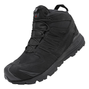 君洛克新款红蜘蛛中帮登山鞋V底防水防刺户外徒步鞋战术通勤靴