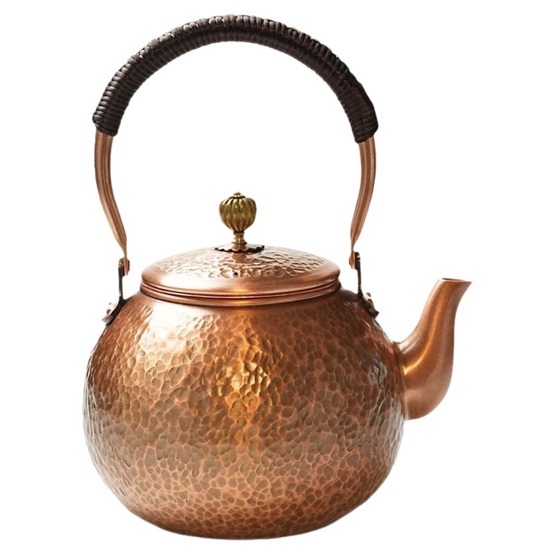 1.4升 纯铜壶烧水壶紫铜壶手工打磨无涂层养生铜茶具茶壶煮茶壶