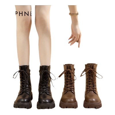 达芙妮马丁靴女厚底英伦风