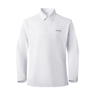 Desseilles春秋款休闲运动长袖POLO衫凉感易去污速干T恤10A抑菌