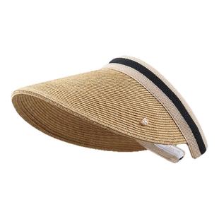 法国Montaigne/蒙田草帽女草编空顶遮阳帽防紫外线太阳疏影同款帽