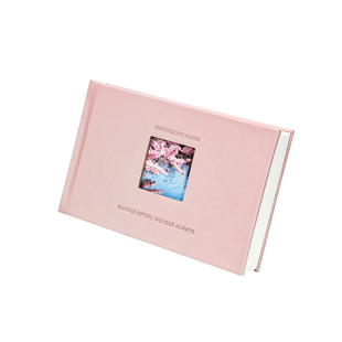 高级感简约相册精装硬壳照片册52张大容量收纳册卡册明星照片收藏本玫瑰红高颜值拍立得3寸相册diy送朋友礼物