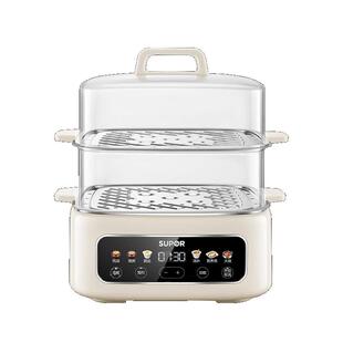 苏泊尔0涂层多功能电蒸锅多功能三层不锈钢蒸炖煮电煮锅蒸箱蒸锅