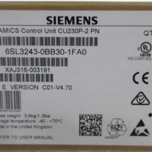 议价6SL3243-0BB30-1FA0西门子变频器G120控制单元6SL32430BB301F