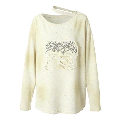 长袖春秋一字肩防晒薄款慵懒风