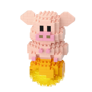 龙年朋友生日礼物十二生肖男女孩子手工玩具小颗粒拼装积木可发光