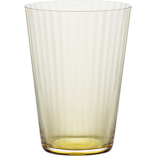 YYUN/昀 百褶水杯玻璃杯琥珀色耐热咖啡杯热饮杯茶杯家用啤酒杯子