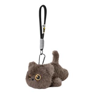 正版多爱趴姿暹罗猫猫咪玩偶公仔书包挂件生日礼物三花猫毛绒玩具