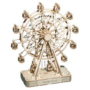 若态若客diy手工音乐盒八音盒机械旋转摩天轮木质拼装生日礼物女