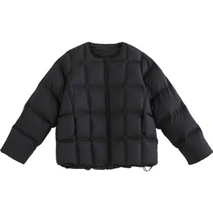 诺诺公主S1N初中生短款泡芙羽绒服女冬季泡芙蓬松圆领面包服外套