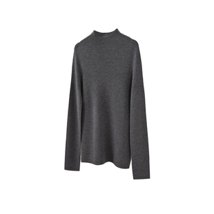 衣橱刚需品 轻软精纺全成型无缝一体好穿纯山羊绒半高显瘦打底衫