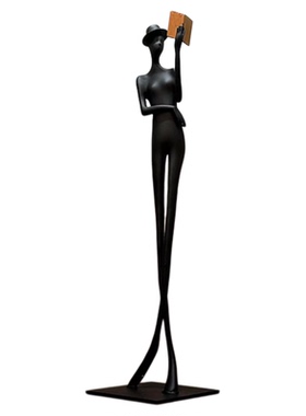 大理石抽象金属动物人物雕塑摆件