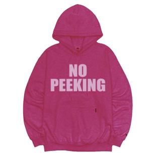 SCULPTOR宽松薄绒纯色连帽字母印花卫衣春秋男女