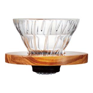 HARIO日本玻璃橄榄木V60滤杯手冲咖啡分享壶套装过滤咖啡杯送滤纸