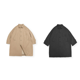 古叔的着复古浴血黑帮巴尔马肯风衣中长款翻领大衣宽松男秋冬英伦