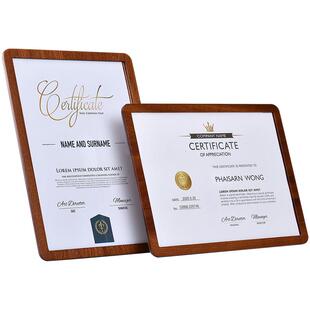 sviao/速销宝 A4荣誉证书框奖状装裱框优秀员工获奖牌匾定制高档实木授权书聘书任命书亚克力展示框摆台