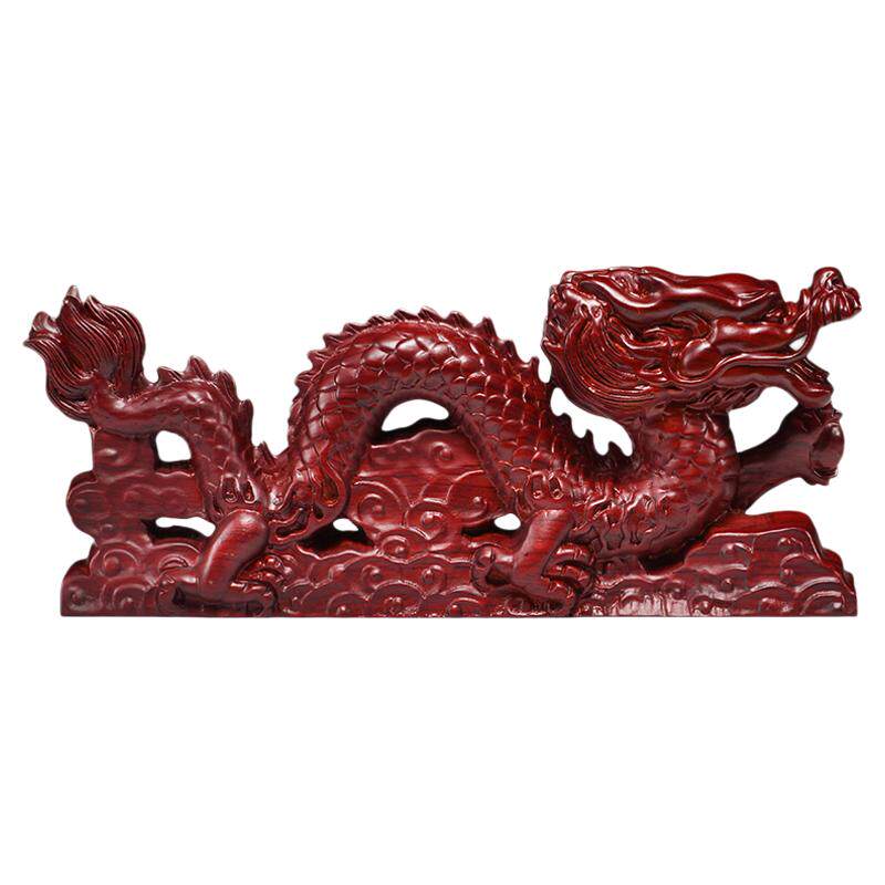 实木中国红龙摆件酒柜开业礼品