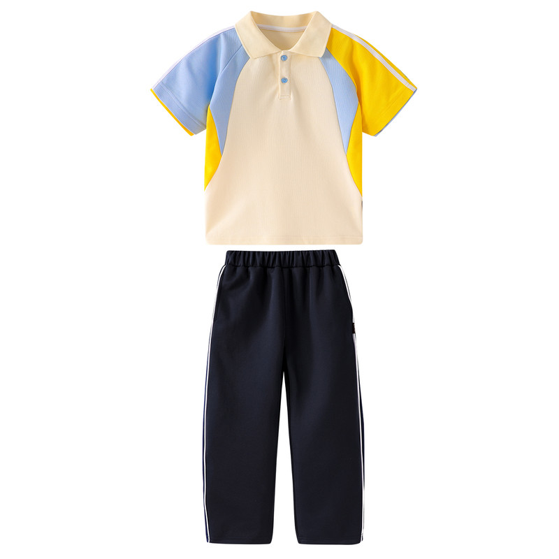 小学生校服夏季运动会儿童纯棉校服套装幼儿园园服夏天毕业照服装