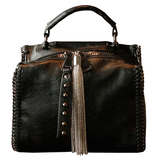 流苏包包女2024新款潮软皮单肩包百搭纯色手提包小方包复古斜挎包