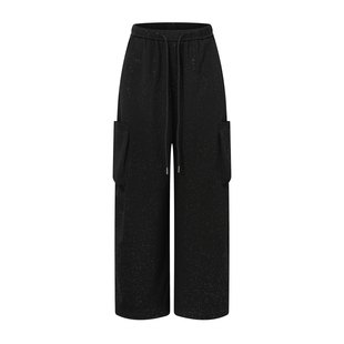 大佬街舞潮牌原创闪闪烫钻卫裤jazz辣妹显瘦休闲裤大口袋直筒5760