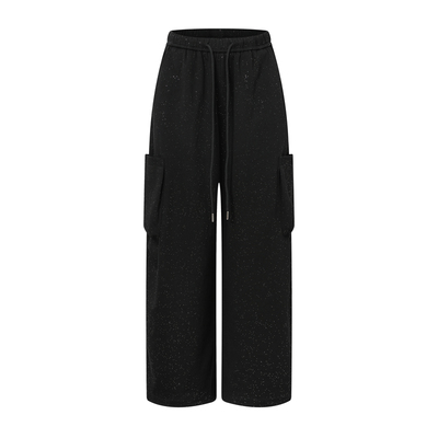 原创街舞潮牌闪闪烫钻大口袋卫裤