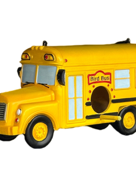 慧心巧聚校车户外鸟窝装饰品
