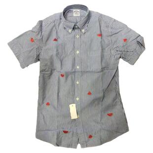 S码Brooks Brothers布克兄弟男士高端款泡泡棉短袖衬衣棉休闲衬衫