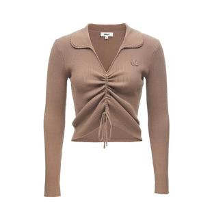 绫致ONLY2025秋冬新款休闲时尚气质V领修身短款针织衫女