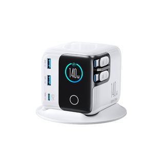 机乐堂小云堡140w智能屏显桌面充电站充电器伸缩线适用苹果17头多口PD快充头适用Macbook笔记本手机