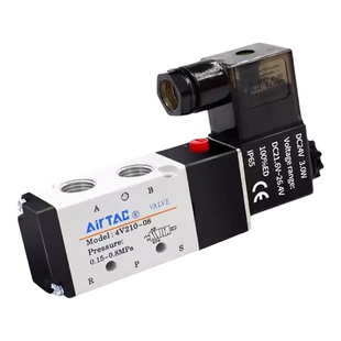 AirTAC亚德客4V210-08二位五通电磁阀现货气动阀4V310 4V110DC24V