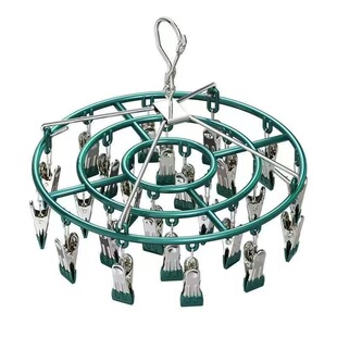 圆形24夹内衣袜子夹晾晒神器夹子晾衣架家用防风阳台多功能内衣架