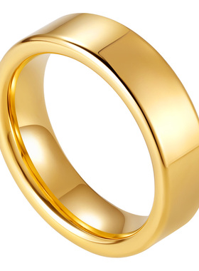 GDE潮男钨金简约光面戒指