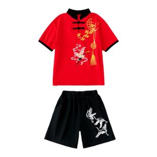 国风儿童服装童装男童女童唐装汉服套装少爷日常穿民族衣服华服红