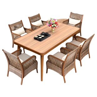 【莫家品牌】庭院高档桌椅户外别墅花园露天轻奢铝合金桌椅组合