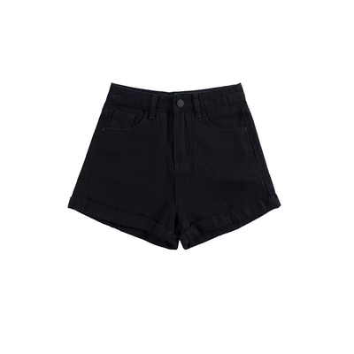 巨遮胯！黑色牛仔短裤~