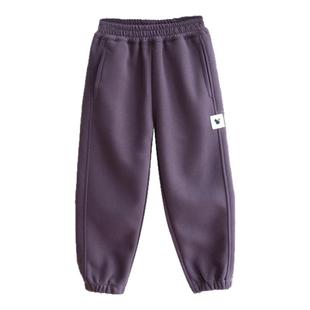 儿童运动裤 男童女童加厚单裤中大童休闲舒适长裤 秋季棉布裤子