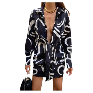 【清货折】澳洲设计师RUNAWAY春夏设计感腰部打结气质衬衫裙收腰