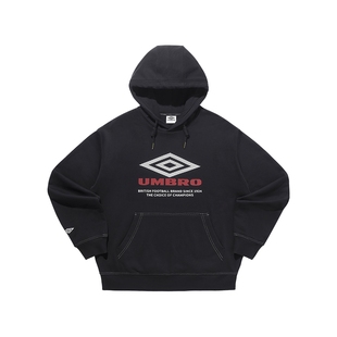 umbro茵宝官方运动新款复古撞色连帽卫衣男款足球风印花街头卫衣