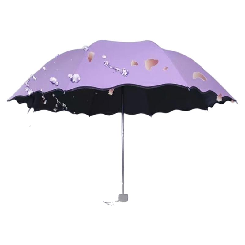 雨伞双人折叠黑胶晴雨伞紫外线男伞