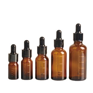 刻度精油瓶玻璃小空瓶滴瓶化妆品精华滴管瓶分装瓶高档避光玻璃ml