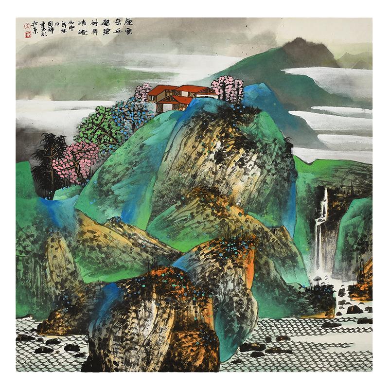 清华美院名师国画山水画原创作品